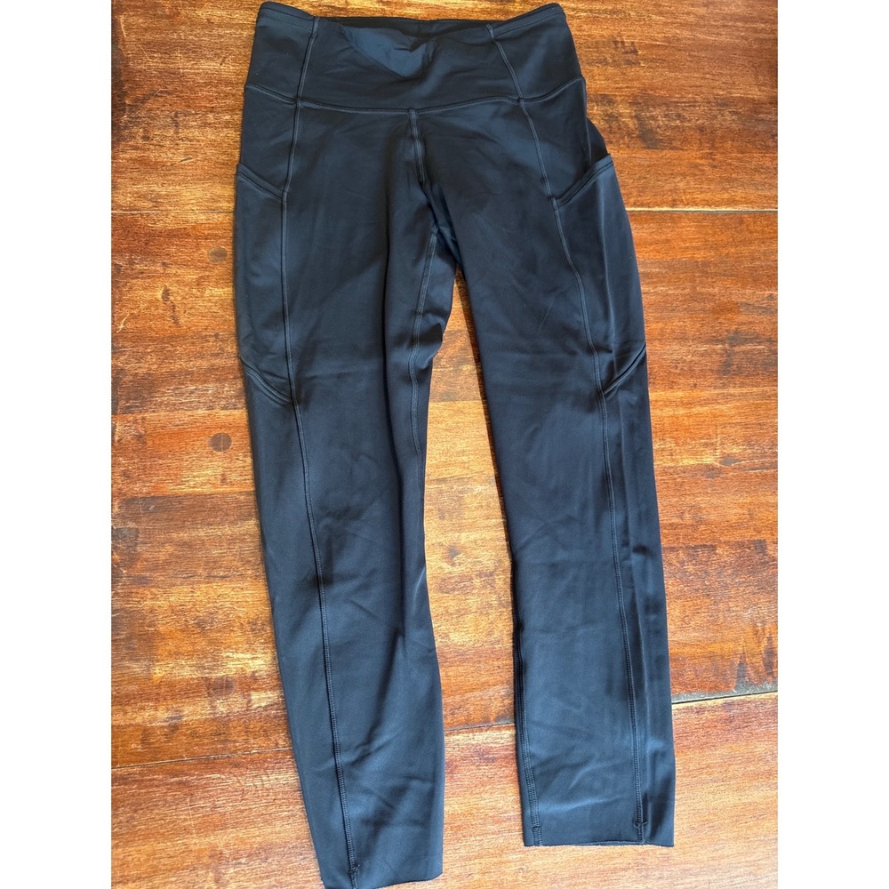 Lululemon Fast and Free High-Rise Tight 21 Black Nulux Running Leggings Pocket 6